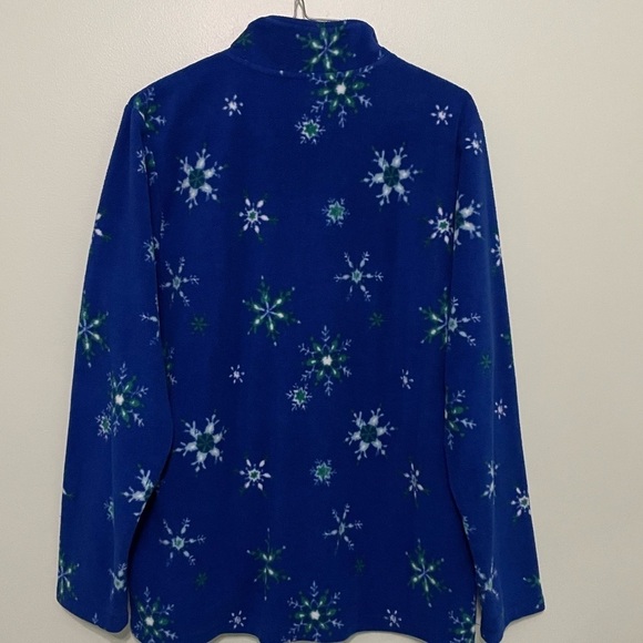 Laura Scott quarter zip, size L, light jacket w/snowflakes excellent condition - Picture 5 of 8